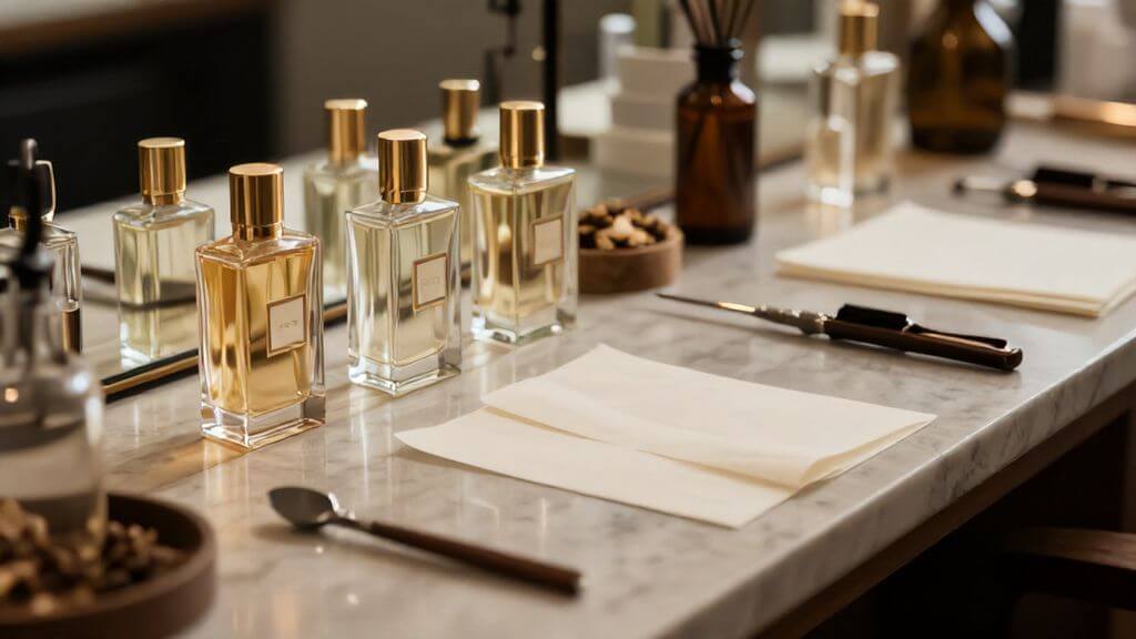 Taller de perfumería de lujo, ambiente artístico